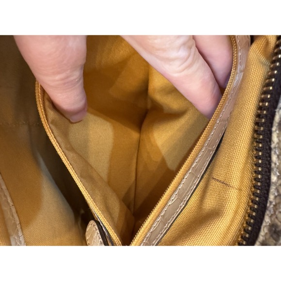 Brahmin‎ Small Caroline satchel bag in a textured canvas Snakeskin Embossed - Picture 15 of 16